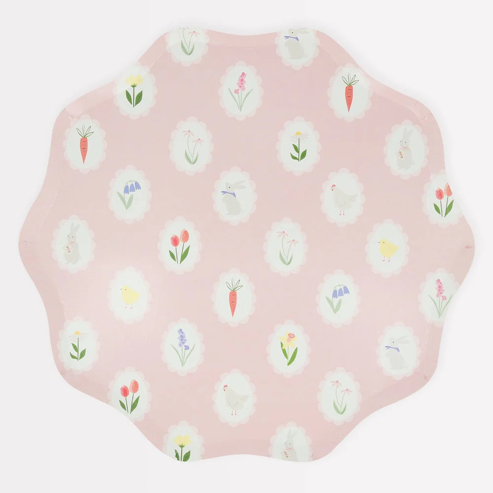 Easter Pink Cameo Dinner Plates, 10" | 8 ct