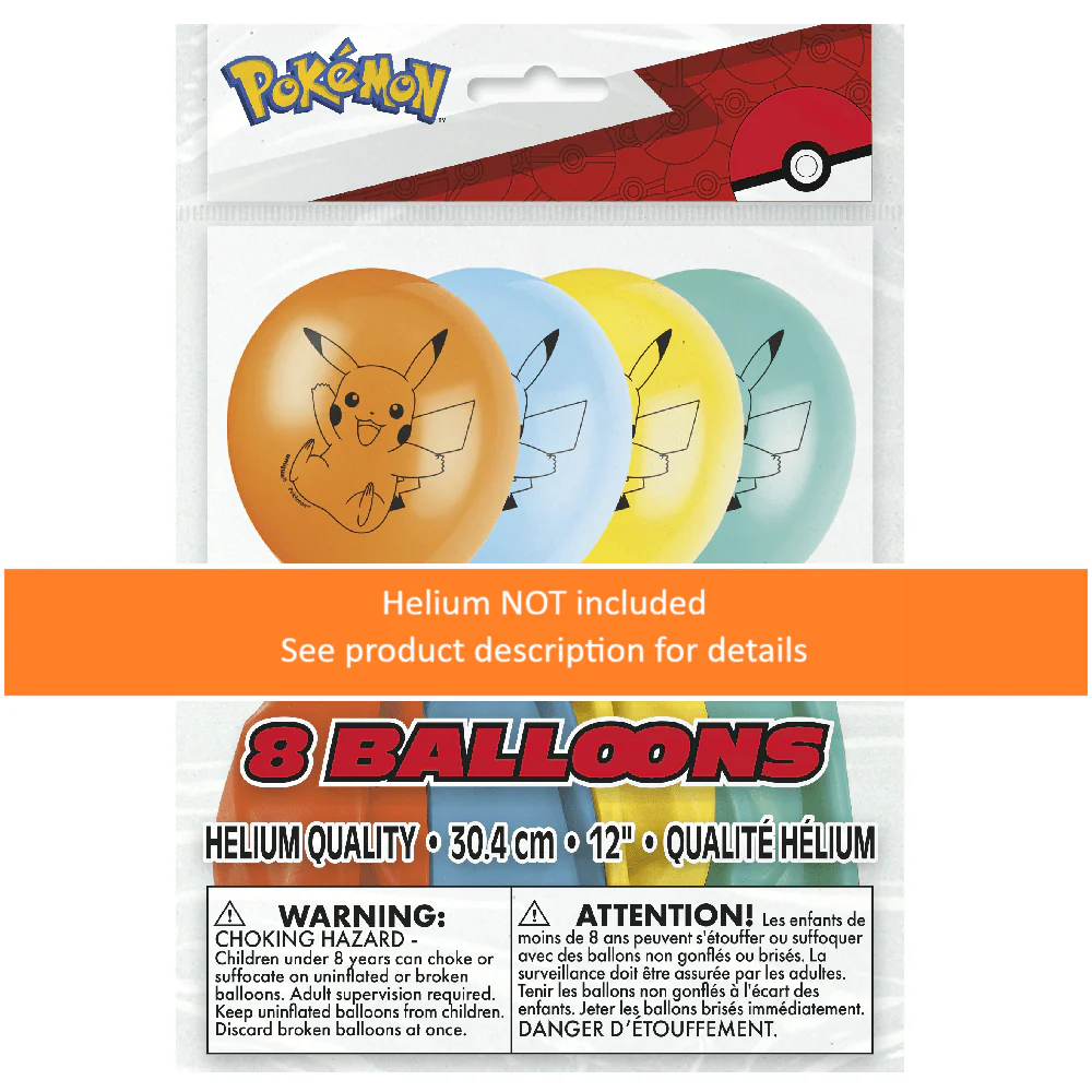 Pokémon Latex Balloons 12" | 8ct