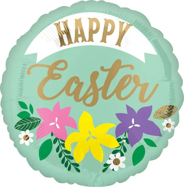 Happy Easter Mint Green Mylar Balloon 18" | 1ct