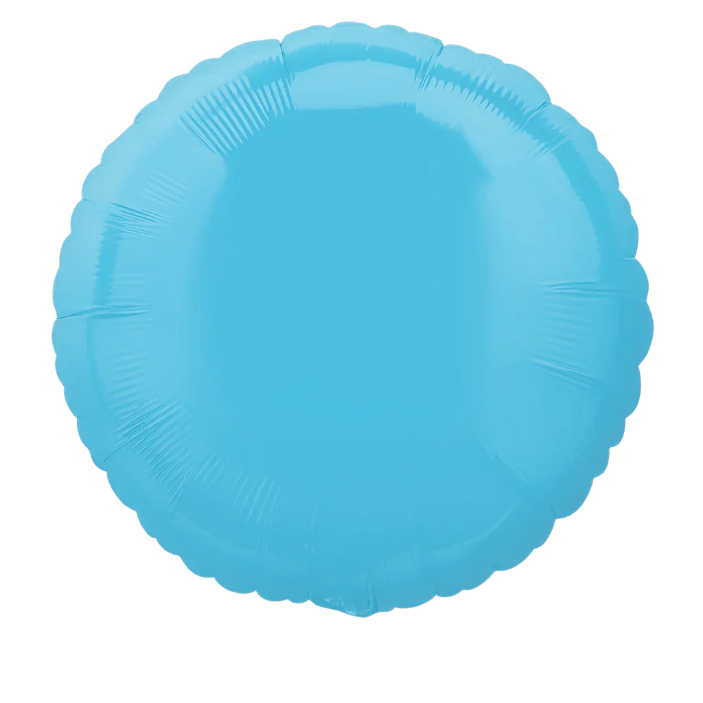 Caribbean Blue Round Mylar Balloon 18" | 1ct