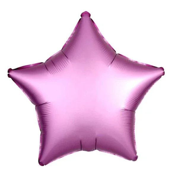 Flamingo Pink Satin Luxe Star Balloon 18" | 1ct