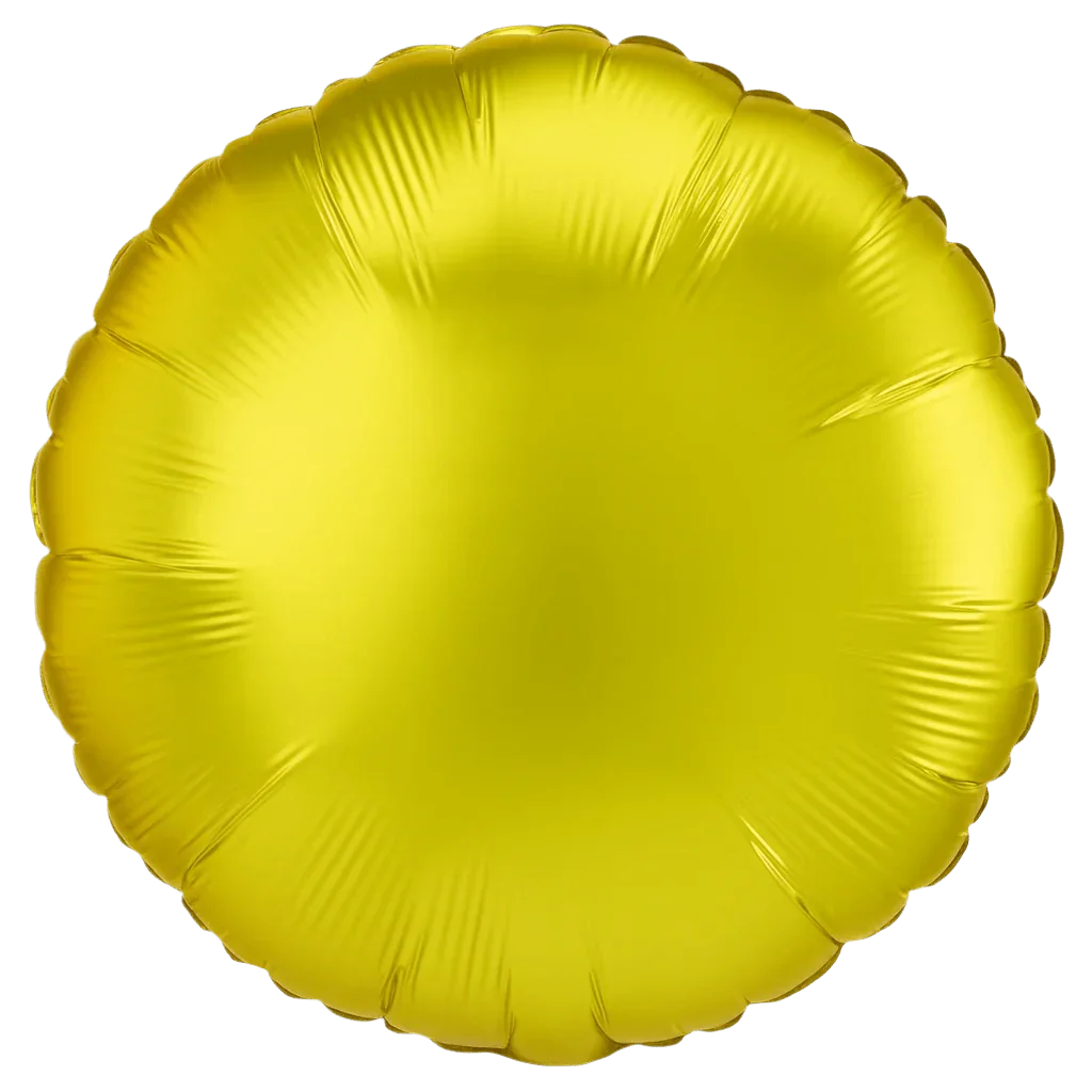 Lemon Satin Luxe Round Mylar Balloon 18" | 1ct