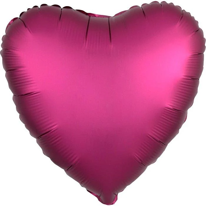 Pomegranate Satin Luxe Heart Balloon 18" | 1ct