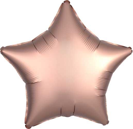 Rose Copper Satin Luxe Star Balloon 18" | 1ct