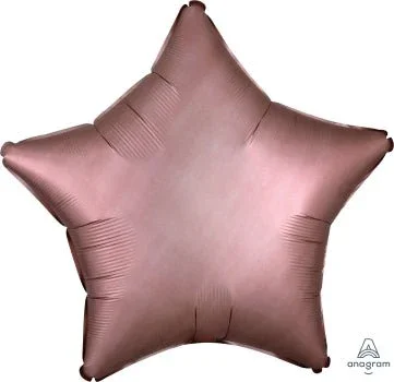 Rose Copper Satin Luxe Star Balloon 18" | 1ct - Image 2