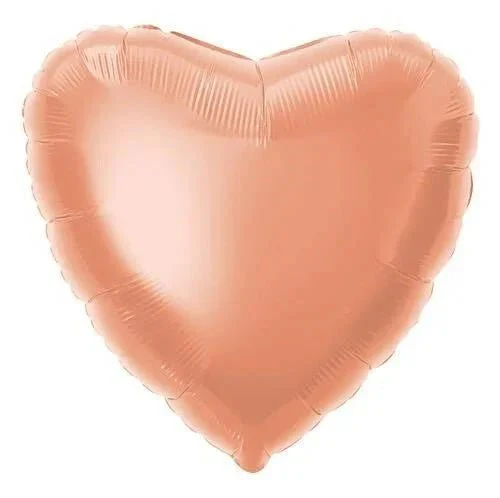 Rose Gold Satin Luxe Heart Balloon 18" | 1ct
