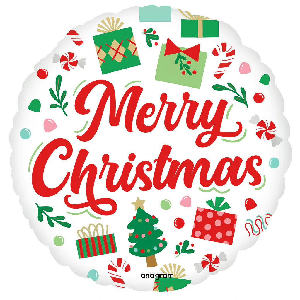 Christmas Santa's Presents Mylar Balloon 18" | 1ct