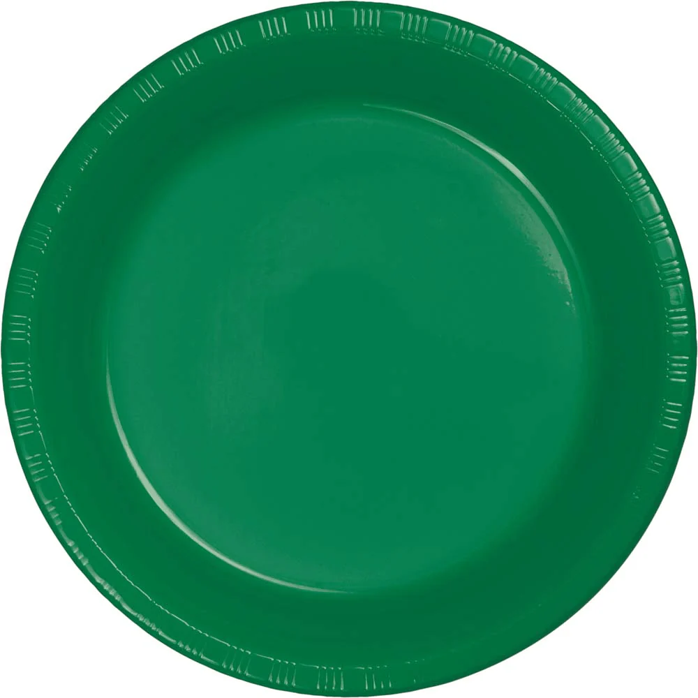 Emerald Green Paper Dinner Plates 10" | 24ct