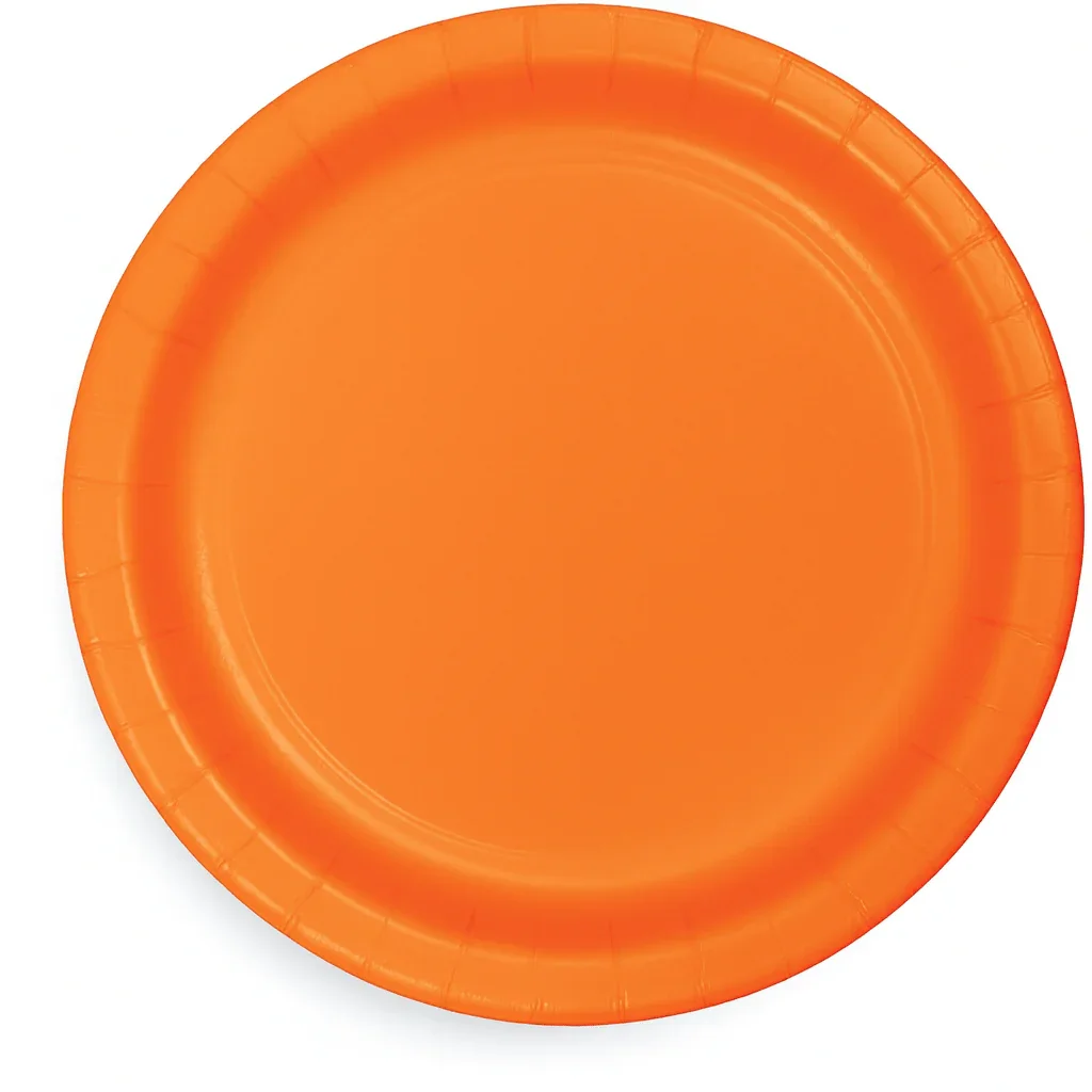 Sunkissed Orange Paper Dinner Plates 10" | 24ct