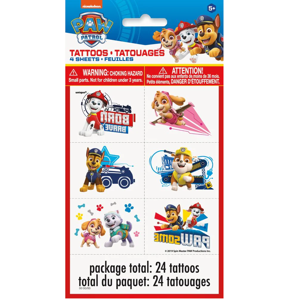 Paw Patrol Tattoos | 24ct