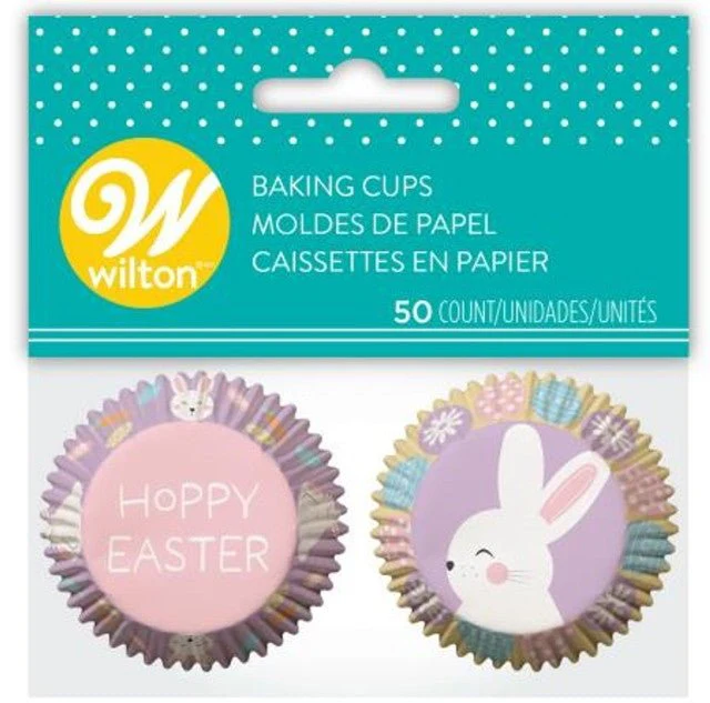 Hoppy Easter Bunny Mini Baking Cups Cupcake Liners | 50 ct