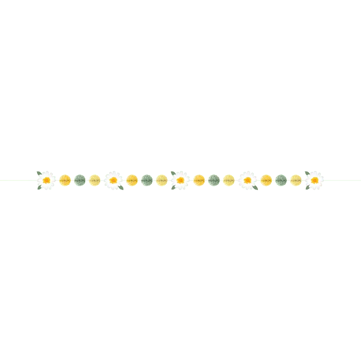 Sweet Daisy Honeycomb Cutout Banner 8' | 1 ct