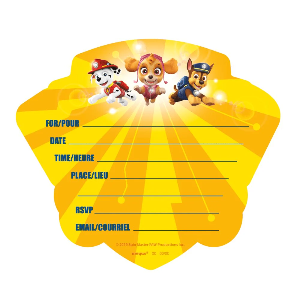 Paw Patrol Invitations | 8ct - Image 2
