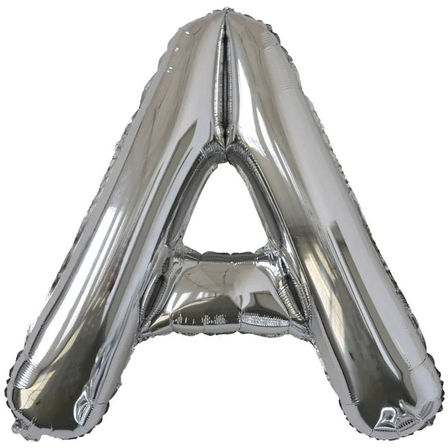 Silver Jumbo Letter Metallic Balloon 34" | 1 ct. - Image 2
