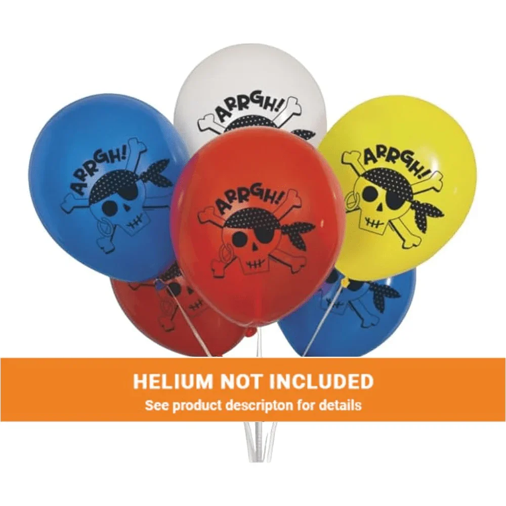 Ahoy Pirate Latex Balloon Pack 12" | 8 ct