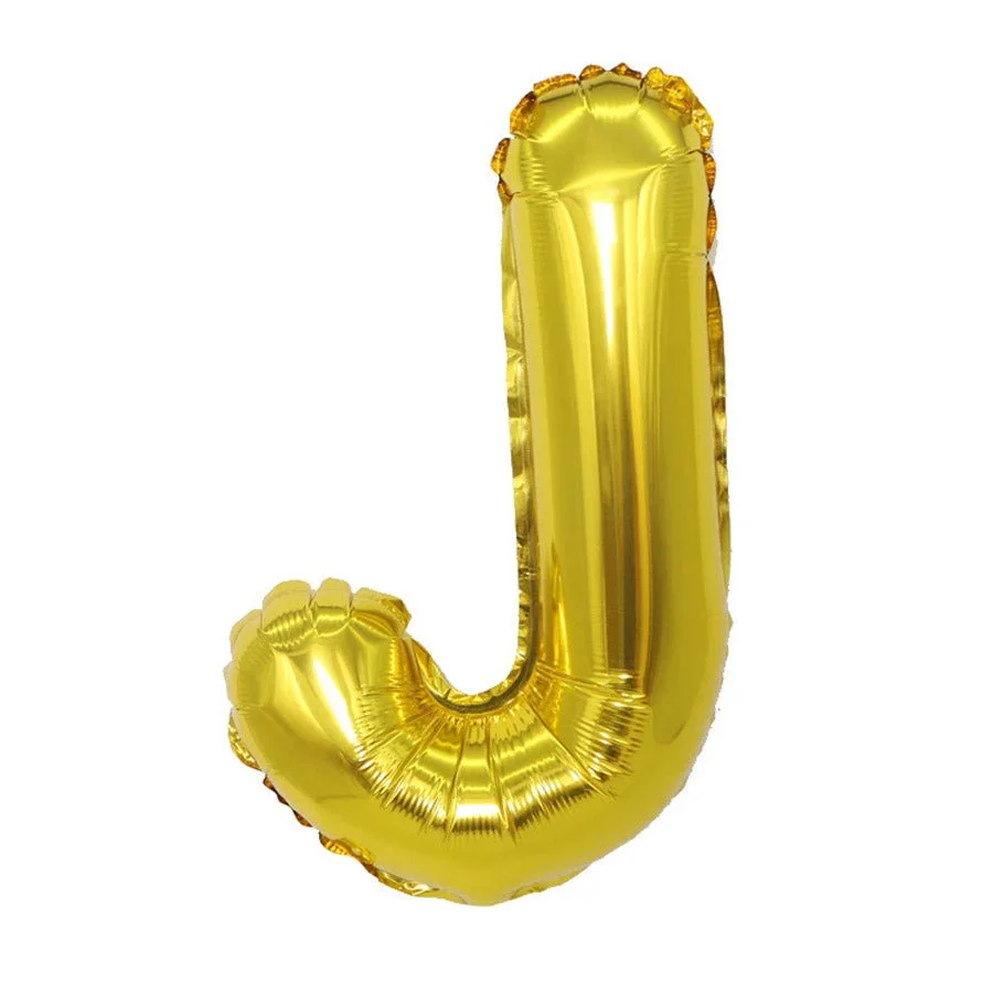 Air Filled Gold Mylar Letter Balloon, 16" | 1 ct - Image 11