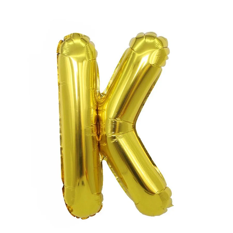 Air Filled Gold Mylar Letter Balloon, 16" | 1 ct - Image 12