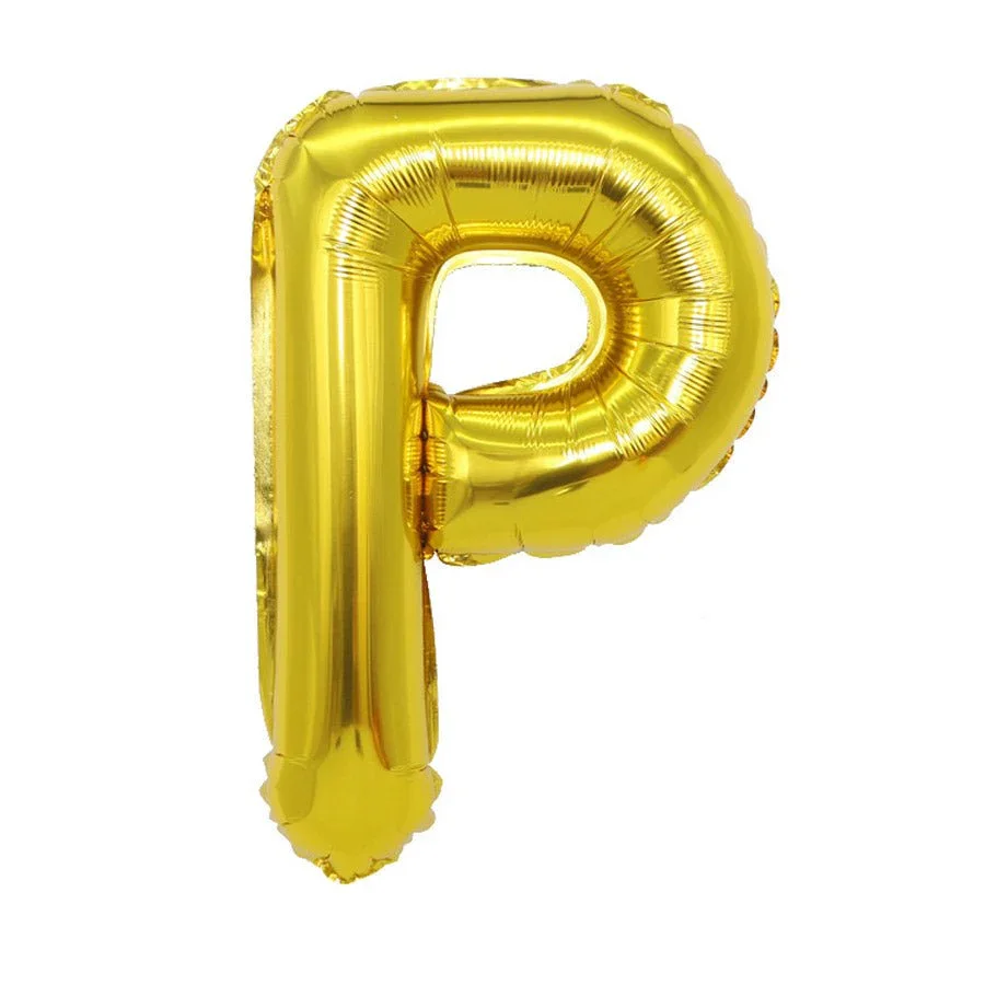 Air Filled Gold Mylar Letter Balloon, 16" | 1 ct - Image 17