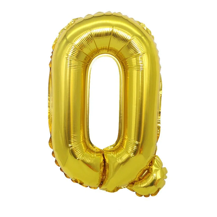 Air Filled Gold Mylar Letter Balloon, 16" | 1 ct - Image 18