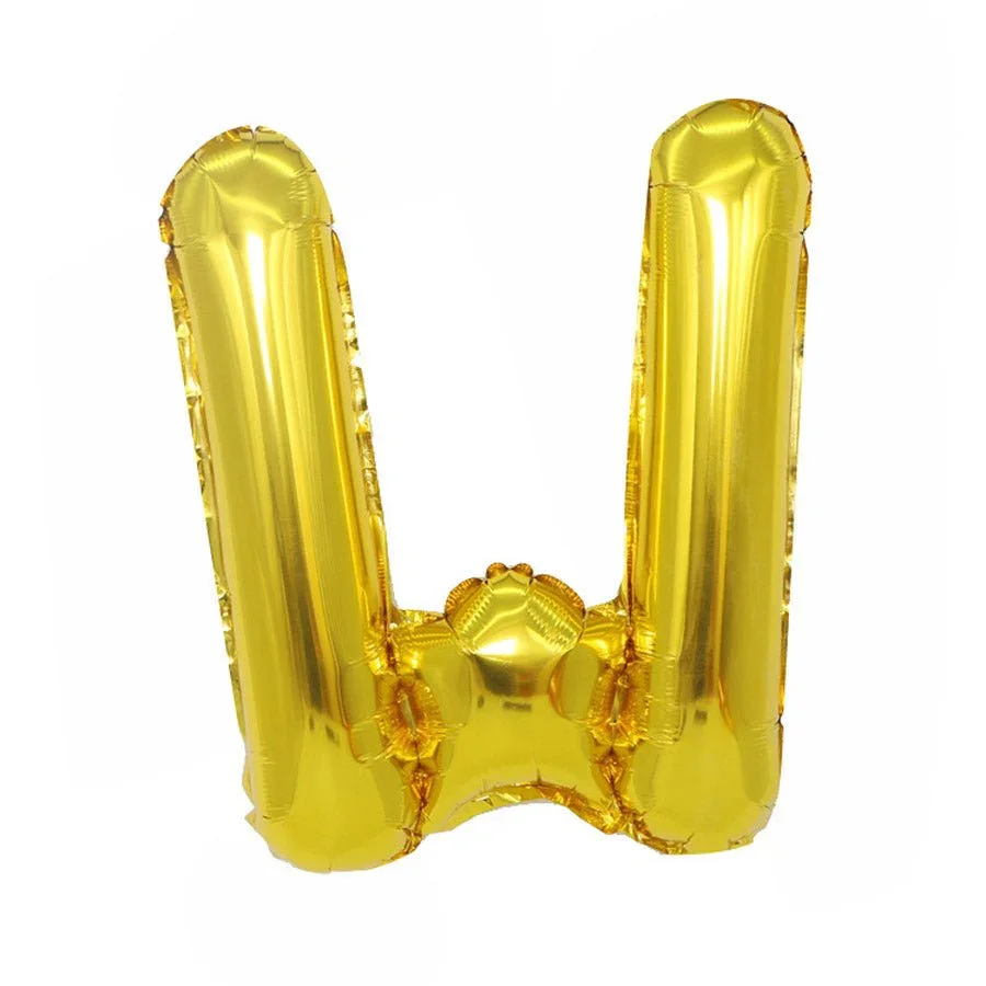 Air Filled Gold Mylar Letter Balloon, 16" | 1 ct - Image 24