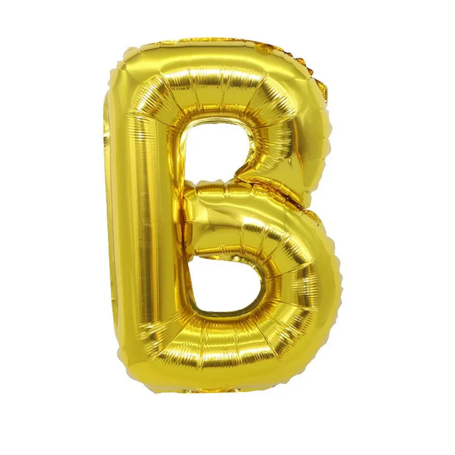 Air Filled Gold Mylar Letter Balloon, 16" | 1 ct - Image 3