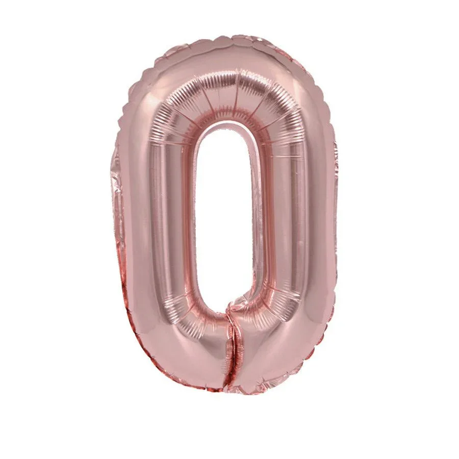 Air Filled Rose Gold Mylar Letter Balloon, 16" | 1 ct - Image 12