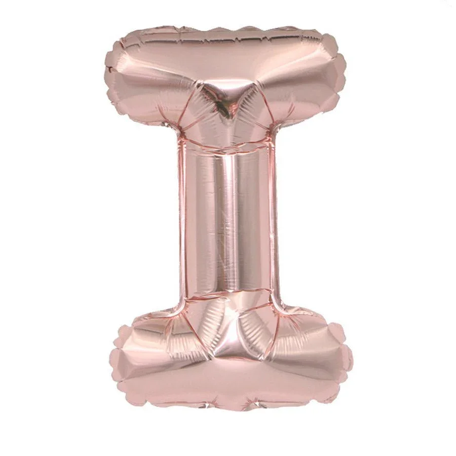 Air Filled Rose Gold Mylar Letter Balloon, 16" | 1 ct - Image 18