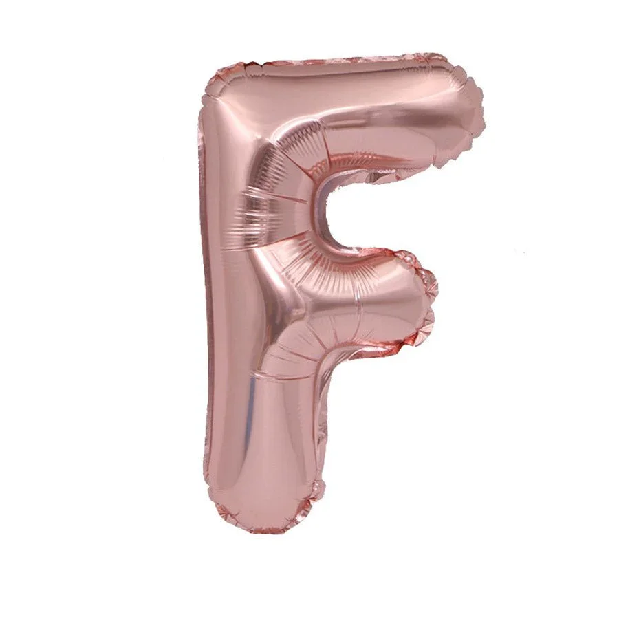 Air Filled Rose Gold Mylar Letter Balloon, 16" | 1 ct - Image 21