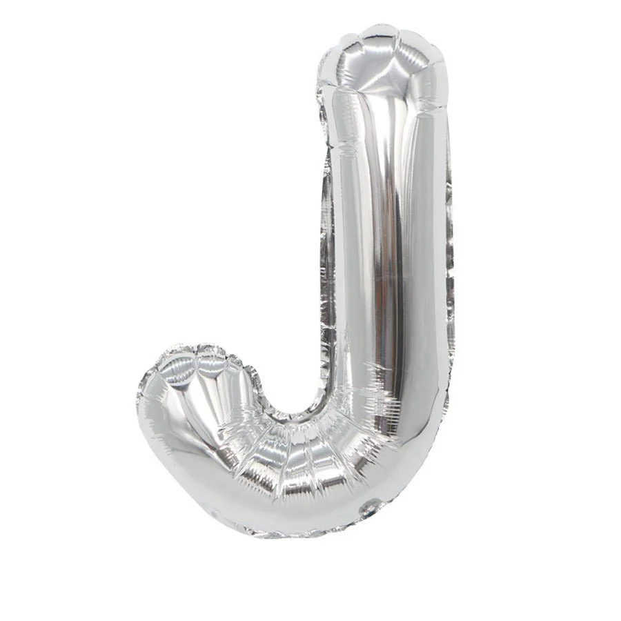 Air Filled Silver Mylar Letter Balloon, 16" | 1 ct - Image 11