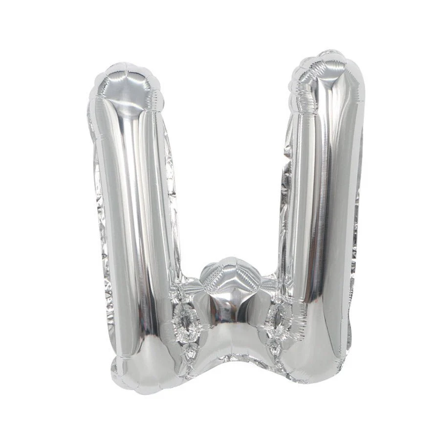 Air Filled Silver Mylar Letter Balloon, 16" | 1 ct - Image 24