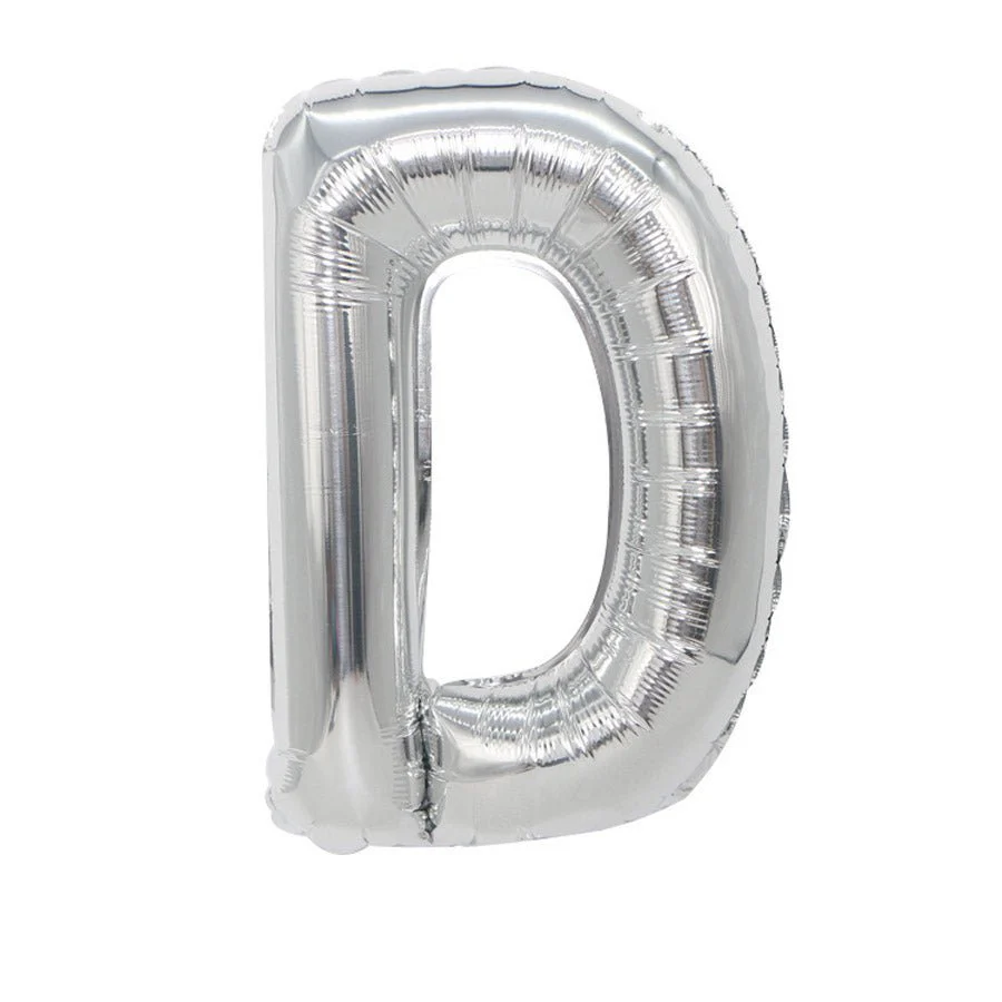 Air Filled Silver Mylar Letter Balloon, 16" | 1 ct - Image 5