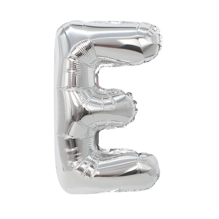 Air Filled Silver Mylar Letter Balloon, 16" | 1 ct - Image 6