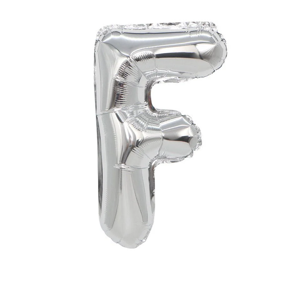 Air Filled Silver Mylar Letter Balloon, 16" | 1 ct - Image 7