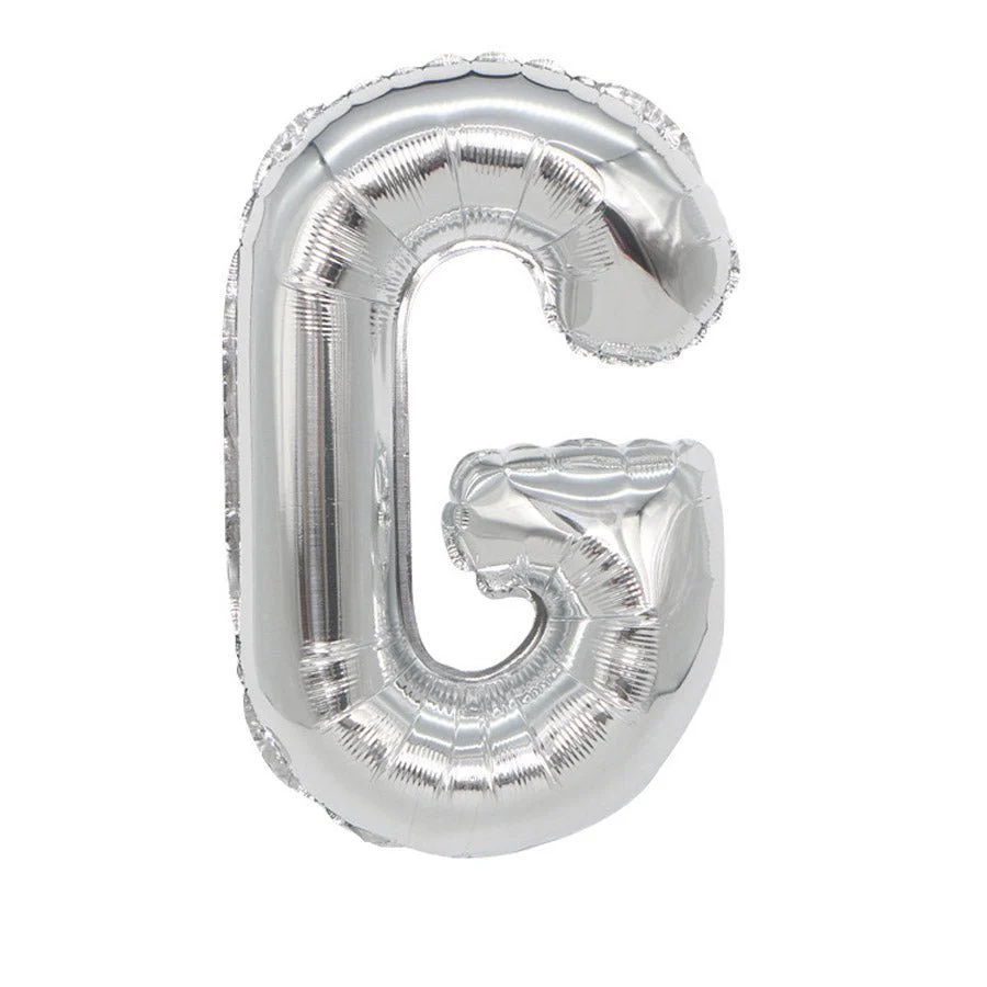 Air Filled Silver Mylar Letter Balloon, 16" | 1 ct - Image 8