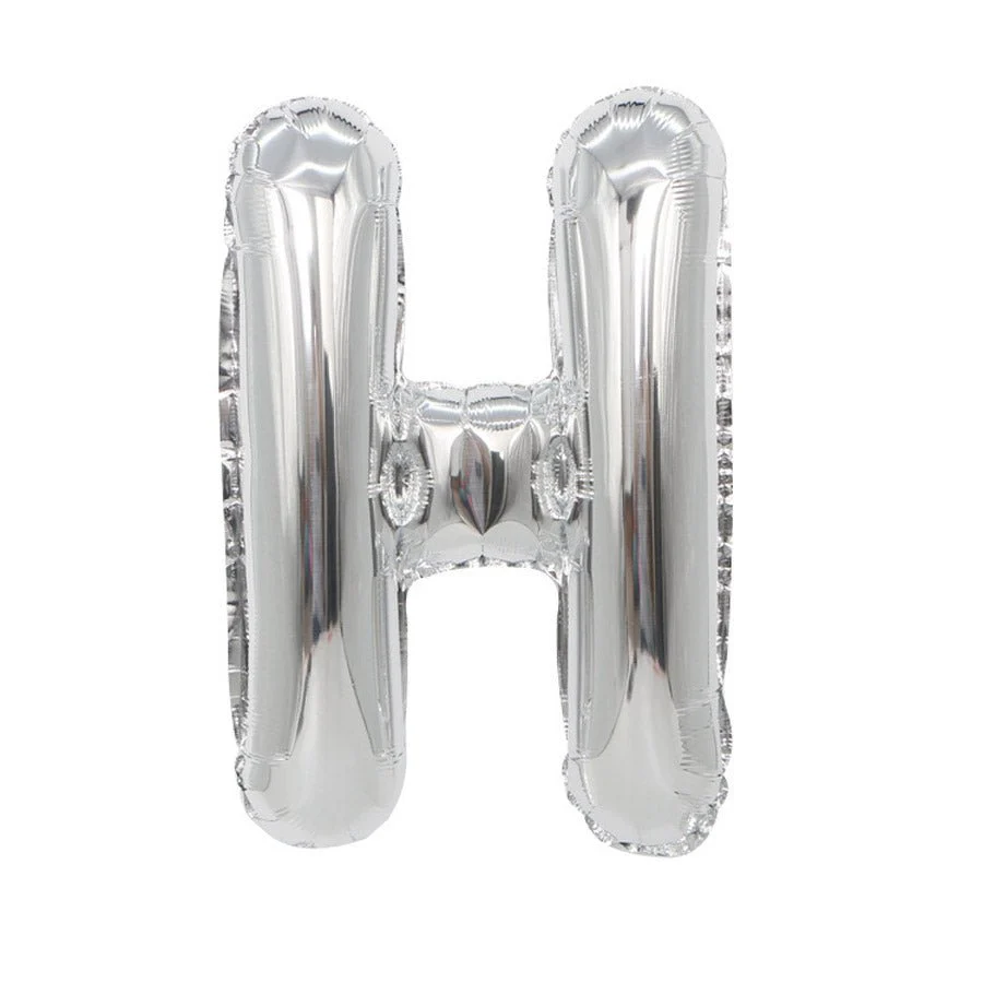 Air Filled Silver Mylar Letter Balloon, 16" | 1 ct - Image 9