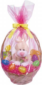 Easter Pink Basket Bag 24" x 25" | 2ct