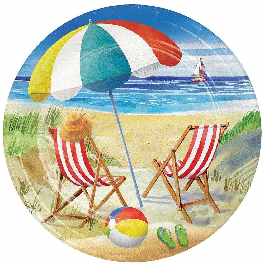 Beach Bliss Lunch plates 9" | 8ct