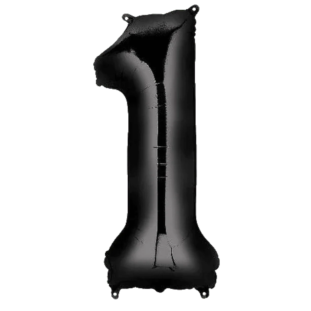 Black Jumbo Number Balloons 34" | 1 ct - Image 12
