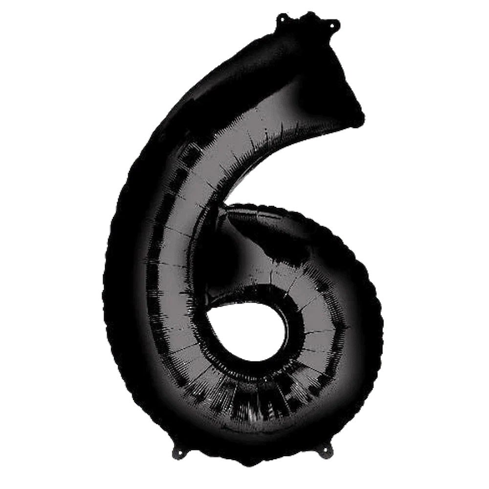 Black Jumbo Number Balloons 34" | 1 ct - Image 17