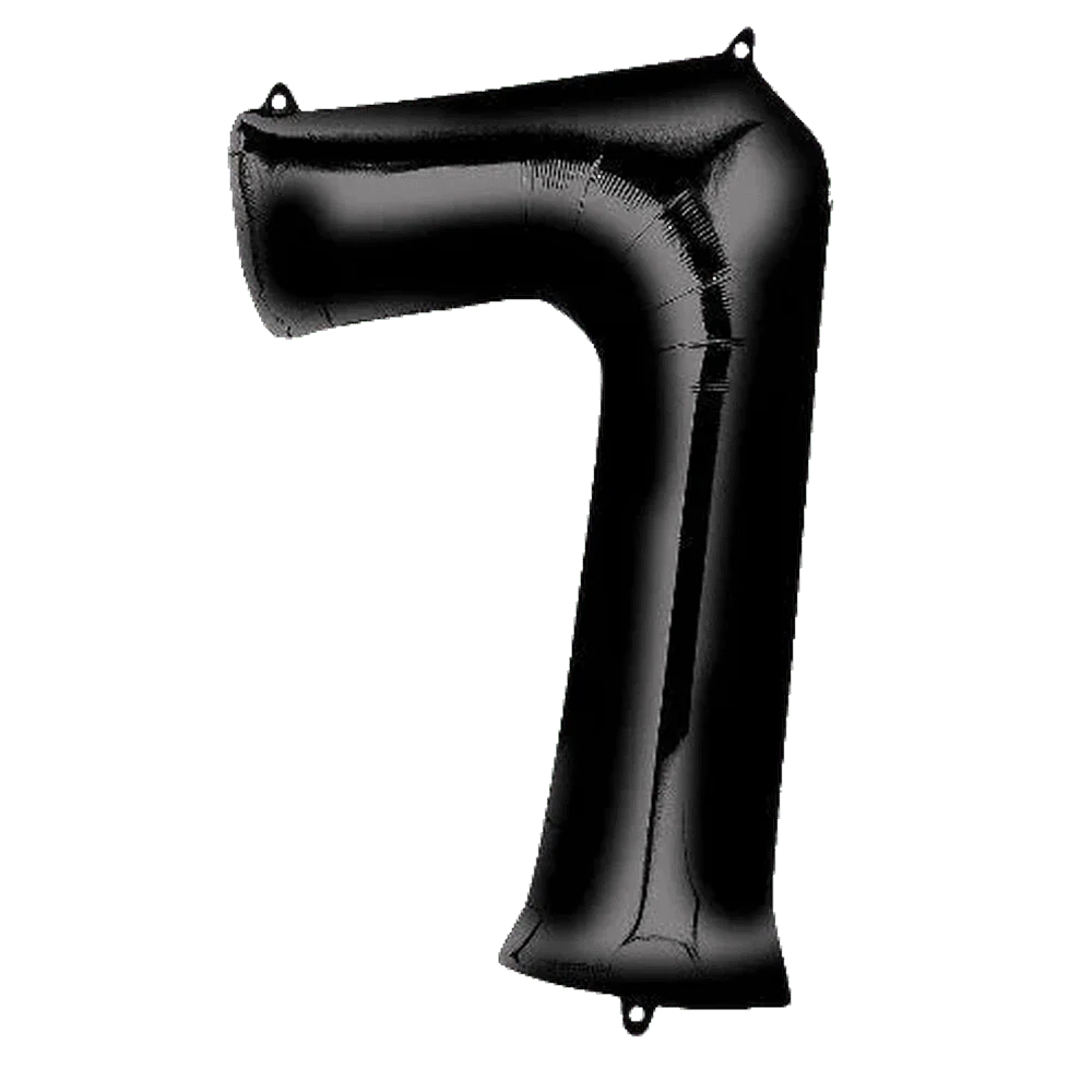 Black Jumbo Number Balloons 34" | 1 ct - Image 18