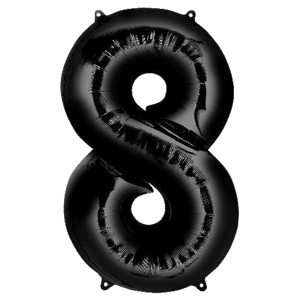 Black Jumbo Number Balloons 34" | 1 ct - Image 19