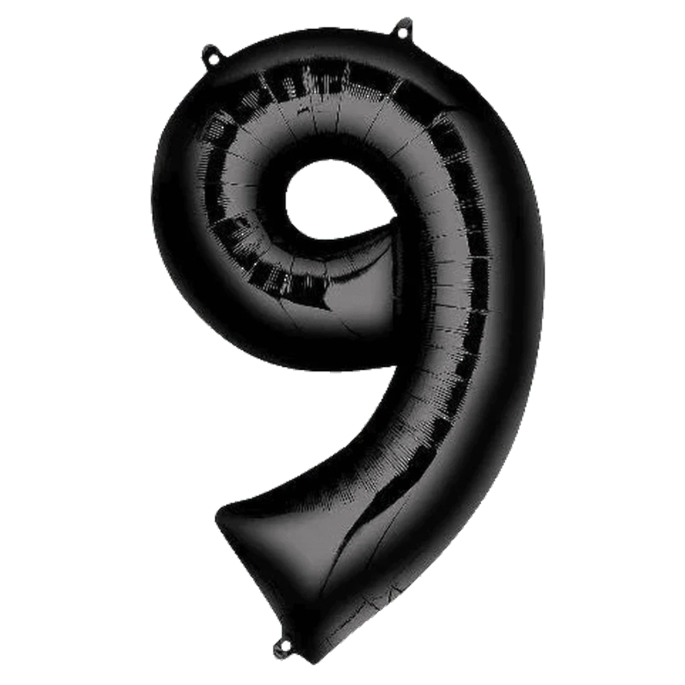 Black Jumbo Number Balloons 34" | 1 ct - Image 20