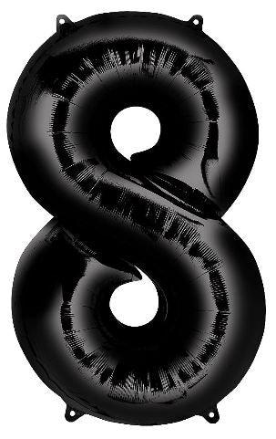 Black Jumbo Number Balloons 34" | 1 ct - Image 9