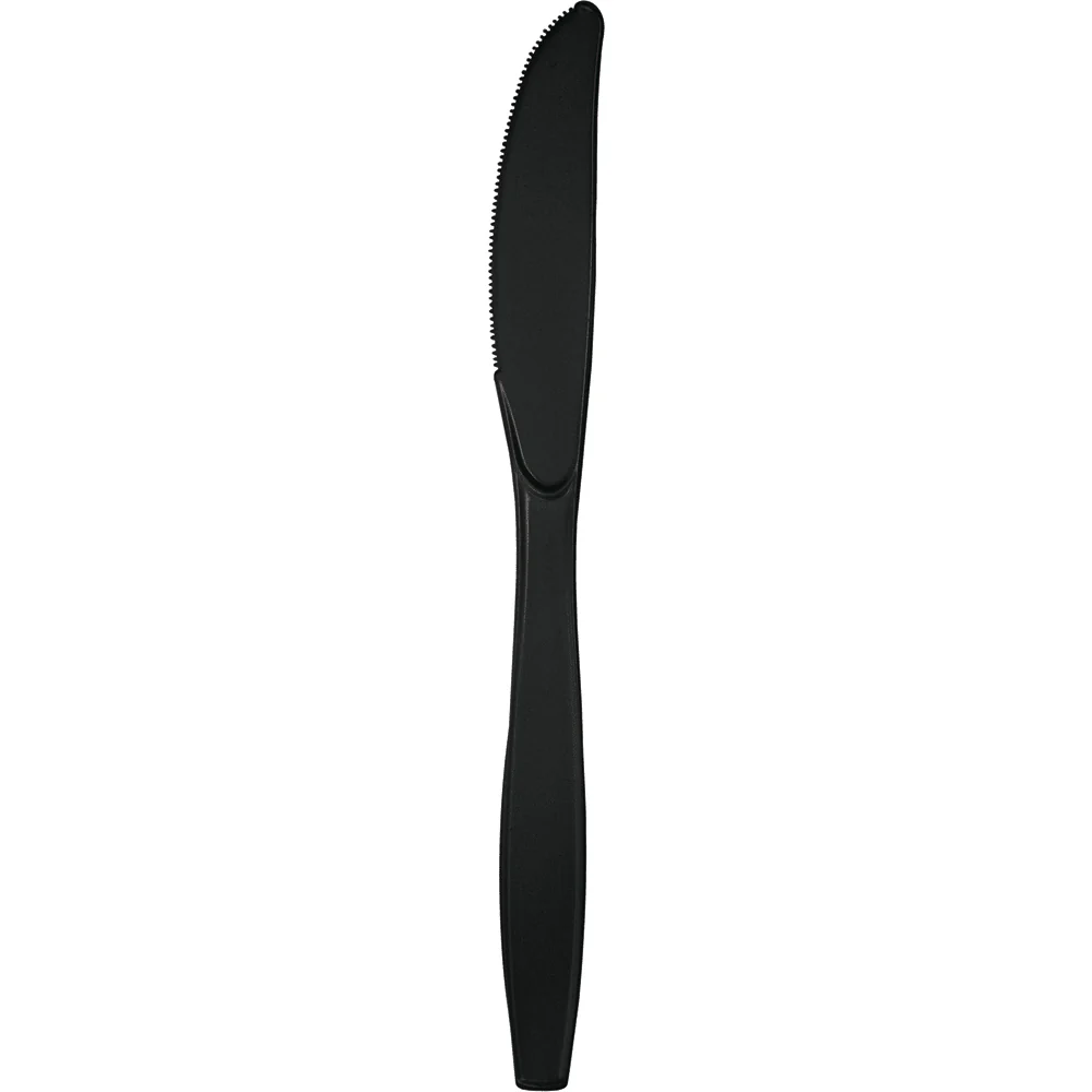 Black Velvet Premium Plastic Knives | 24ct