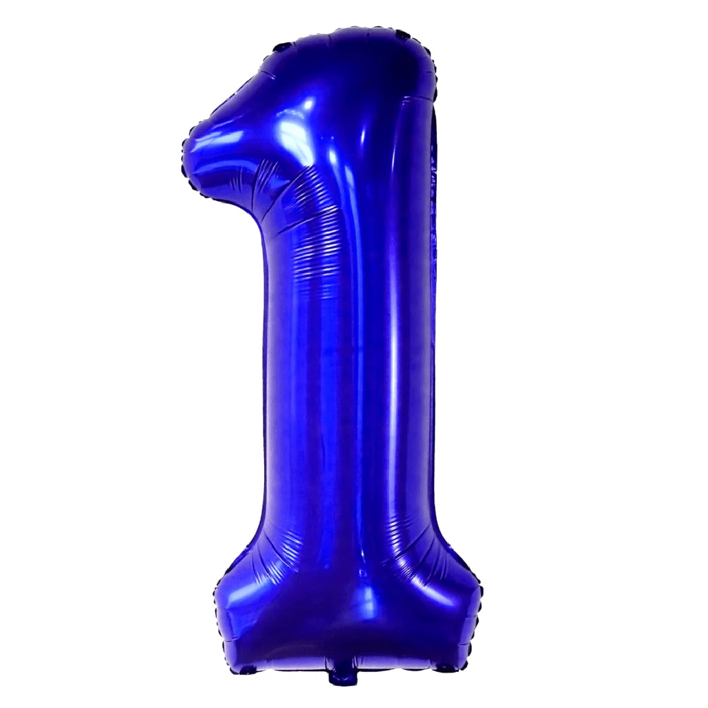 Blue Jumbo Number Balloons 34" | 1 ct - Image 2