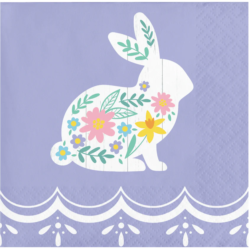 Easter Elegance Beverage Napkin | 16 ct
