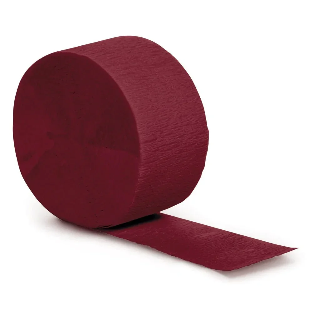 Burgundy Crepe Paper Streamer 81ft | 1ct