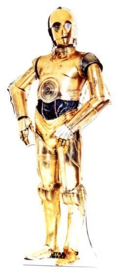 C-3PO Lifesize Standup *Made to order-please allow 10-14 days for processing*