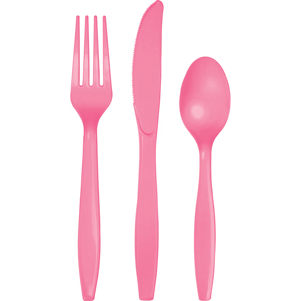 Candy Pink Premium Assorted Cutlery 24 | ct