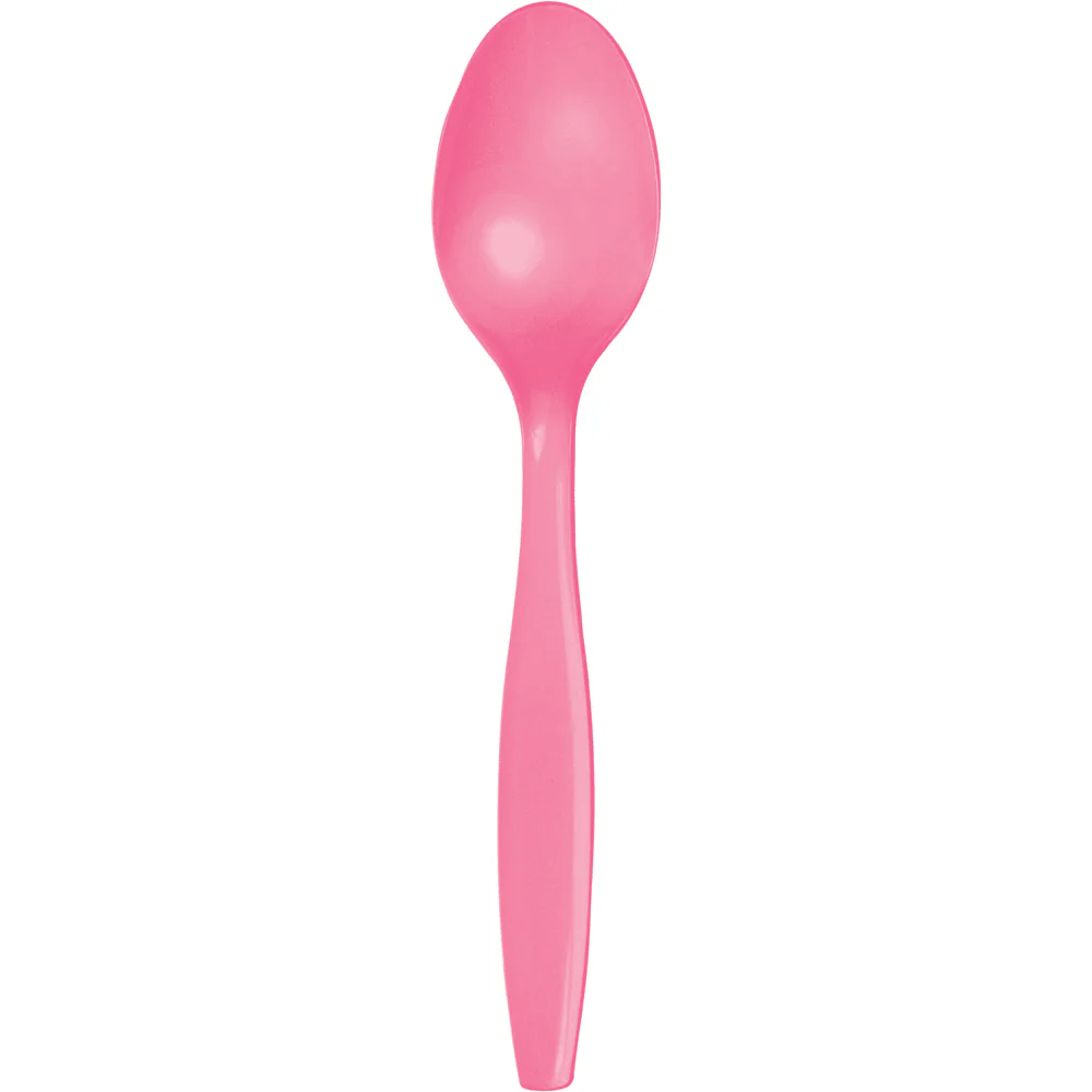 Candy Pink Premium Plastic Spoons 24 | ct